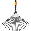 Fiskars Scopa per foglie, Testa di attrezzo, Con 20 denti, Larghezza: 56 cm, Denti in acciaio, Nero/Arancione, QuikFit, 1000644