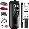 Woowind LP1 Compressore Aria Portatile, Pompa Per Bicicletta Elettrica, 150psi, Gonfia Gomme Auto, Mini Compressore Portatile, Spegnimento Automatico per Auto, Moto, Biciclette e Palloni