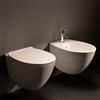Domus Falerii Coppia di sanitari Vaso, Bidet e coprivaso per installazione sospesa in ceramica Gran Mascalzone by Domus Falerii