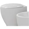 Domus Falerii Sedile wc Mascalzone Domus Falerii con chiusura rallentata in termoindurente bianco lucido