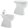 Geberit Sanitari distanziati da parete con scarico a parete wc+bidet +sedile softclose Geberit 'Colibrì 2' cm 53