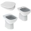 Geberit Sanitari distanziati da parete con scarico a terra wc+bidet +sedile tradizionale Geberit 'Fantasia 2' cm 53,5