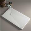 DocciaGo Piatto doccia rettangolare 80x120 in marmoresina bianco modello Infinity Stone H 2,8 cm tutto pieno