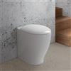 Domus Falerii WC filo muro con profondità ridotta di 48 cm per bagni piccoli Domus Falerii Mascalzone con sedile Soft Close