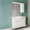 Cubi&Co Mobile bagno completo di lavabo e specchio con pensile cm 105 Rovere Bianco Beach3