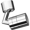 Rubiflux Prolunga aeratore orientabile in ottone Rubiflux per rubinetto attacco M22/M24 - Cromo