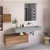 Bathcore Lavabo a muro 120x51,5 cm con vasca a destra BathCore - Grigio