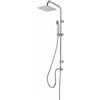 Weiss Stern Colonna doccia quadrata in ottone cromato con soffione 20x20 e deviatore incorporato mod. Malta