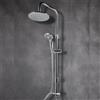 Weiss Stern Colonna doccia tonda in ottone cromato con soffione d.20 e deviatore incorporato mod. Milos