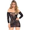 Leg Avenue Mini Abito Sexy Off The Shoulder Nero [Extra 5% PER I CLIENTI REGISTRATI]