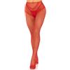 Leg Avenue Collant Sexy Crotchless Backseam Rosso [Extra 5% PER I CLIENTI REGISTRATI]