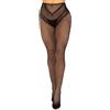 Leg Avenue Collant Sexy Crotchless Backseam Nero [Extra 5% PER I CLIENTI REGISTRATI]