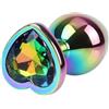 CHISA NOVELTIES Plug Anale Rainbow Heart Gem Ø 3,3 cm [Extra 5% PER I CLIENTI REGISTRATI]