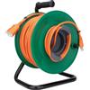 Zenitech, Avvolgitubo da giardino svizzero 50m H05VV-F 3G1,5mm², Arancione/Verde, Potenza 1100/2300W, Voltaggio 230V, Spina T12 + Presa T13, Sicurezza termica