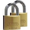 Abus 35129 65/40 - Set di 2 lucchetti in ottone, 40 mm