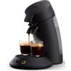 Philips Machine a café dosette SENSEO ORIGINAL+ Philips CSA210/61, Booster d'arômes, Crema plus, 1 ou 2 tasses, Noir Carbone