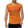 Red Bridge M1838, canotta da uomo con il logo della NASA, smanicata, in cotone, Colore: arancione., S