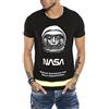 Red Bridge Maglietta da Uomo a Maniche Corte a Righe Neon con Stampa NASA Nero