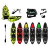 Big Mama Kayak canoa fishing a Pedali divisibile Big Mama Triken 330 Live S, con ruote e vasca del vivo + ecoscandaglio Garmin Striker Vivid 5 + kit braccetto display