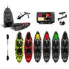 Big Mama Kayak canoa fishing a Pedali divisibile Big Mama Triken 330 Live S, con ruote e vasca del vivo + ecoscandaglio Garmin Striker Vivid 7CV + kit braccetto display