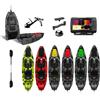Big Mama Kayak kayak fishing a Pedali divisibile Big Mama Triken 330 Live S, con ruote e vasca del vivo + ecoscandaglio Garmin Striker Vivid 7SV + kit braccetto display
