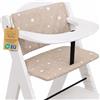 Totsy Baby Copri seggiolone pappa universale 2 pezzi - copriseggiolone bambino e bambina per Hauck e Stokke cuscino imbottitura riduttore per sedia con un rivestimento impermeabile stabile Oeko-Tex Beige