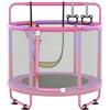 CZCPARY Trampolino per bambini, per esterni, per interni ed esterni, con rete di sicurezza, cestino, asta, altalena, regalo per bambini