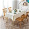 Farfallarossa Barocco - Tovaglia Rettangolare Antimacchia Bianco Crema / 140x135CM
