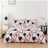 Farfallarossa Love Story - Set Copripiumino in Microfibra di Poliestere Matrimoniale 250x200cm (2 Federe 50x80)