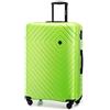 WITTCHEN Valigia da viaggio grande trolley valigia grande valigia check-in guscio rigido in ABS con 4 ruote piroettanti chiusura a combinazione maniglia telescopica Cube Line Lime