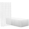 LINLAN 12Pcs 15 x 30 cm(5.9x11.8in) Griglia per Acquario in plastica, divisore per Acquario, per filtrare e Proteggere Il Fondo Fai da Te(Colore Bianco, Senza accessor)