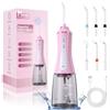 MOCEL Flosser dentale per denti, 350 ml, serbatoio grande, 5 modalità e 6 punte, irrigatore orale impermeabile, portatile, per la pulizia e il filo interdentale con efficace rimozione della placca per
