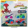 REI TOYS Spidey Set 4 veicoli Dino Webs in Metallo Auto Diecast 8 cm