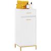 SoBuy Mobile porta biancheria per bagno Mobile lavanderia con sacco portabiancheria pieghevole Bianco 40x40x95 cm BZR180-W