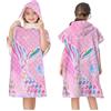 Proumhang Poncho da Surf/Bagno/Piscina/Spiaggia per Bambini,Asciugamano con Cappuccio in Microfibra,Accappatoio da Spiaggia,Asciugamani Poncho con Cappuccio per Ragazzi e Ragazze Stile 6 75x60cm
