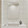 Koonmi - Specchio da parete rettangolare con cornice in metallo, da appendere al muro, per soggiorno, bagno, 91 x 61 cm, colore: Argento