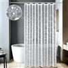 MIULEE Tenda Doccia 240 x 200 cm Antimuffa Trasparente Tenda per la Doccia Impermeabile EVA con Pesi Motivo Pietre 3D con 16 Ganci