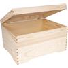 Creative Deco XXL Grande Scatola in Legno con Coperchio per Regalo | 40x30.5x24 cm (+/- 1) | Regalo, Cassetta Contenitore Portaoggetti Portagiochi| Perfetta per Decoupage Documenti Giocattoli