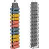 Lirex Organizer Armadietto Spogliatoio con 24 Tasche, Portatutto da Appendere in Tessuto Oxford，Pieghevole Appendi Pantaloni da Armadio, Grigio