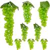 Attuslla 8 Uva Artificiale Realistico, Verde Uva Artificiale Grappoli di Uva Artificiale Simulazione, Uva Nera Artificiale per Decorazione del Vino, Puntelli di Frutta Artificiali