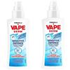 Vape Derm Sensitive Defence Spray Antizanzare Lozione Antipuntura Contro Zanzare Comuni E Zanzare Tigre 100 Ml (2 Unità)