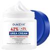 OUKEYA Crema Urea 42% con Acido 2%, Crema Piedi Mani per il Trattamento Piedi, Talloni, Ginocchia, Gomiti, Crema Corpo Secchi Screpolati, Idrata, Rimuove Calli, Duroni, Formato Grande, 350g