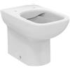 Ideal Standard - i.life A, WC filo parete 35x54cm con tecnologia di scarico RimLS+, Water senza brida con scarico orizzontale, T452501, Bianco