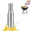 Otufan Dispenser Di Olio Bottiglia in Acciaio Inox - Oliera Acciaio - Acciaio Inox 304 per Alimenti Con Beccuccio Senza Gocciolamento E Coperchio Antipolvere Porta Olio E Aceto per Cucina E Barbecue 1000 Ml