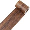 Decotalk Nastro per Legno Cordo Della 7.6X600cm Carta da Parati Adesivo Effetto Legno per Mobili Bordo Adesivo Finto Marrone la Riparazione Nastro per Riparazioni Pavimento Porte Tavolo Cucina
