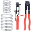 EASYKEENECOM 12 Pezzi Set di Fascette Fascetta Stringitubo, Pinza per Fascette Auto, Regolabili Fascette Metalliche, Fascette in Acciaio Inox Fascetta Stringitubo, per la Maggior Parte Delle Auto