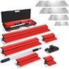 Senhill Kit Spatola per Stucco Spatola in Acciaio Inox Kit Spatole Professionali per Lisciatura Spatola di Finitura con Maniglia di Estensione e Lama di Ricambio (25cm + 40cm + 60cm + 80cm)