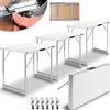 KESSER® Tavolo multifunzione professionale 3 pezzi, 100 x 60 cm, tavolo da tappezzeria, portata 30 kg, con funzione allungabile, tavolo pieghevole, tavolo da campeggio e da campeggio regolabile (Weiß)