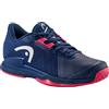 Head Sprint PRO 3.5 Donne, Scarpe da Bambini Donna, Dark Blue/Azalea, 40.5 EU