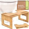 Praknu Sgabello WC Pieghevole in Bambù FSC® - Ergonomico, 𝗔𝗻𝘁𝗶𝘀𝗰𝗶𝘃𝗼𝗹𝗼 e Fisiologico per Adulti - Ideale per il Bagno